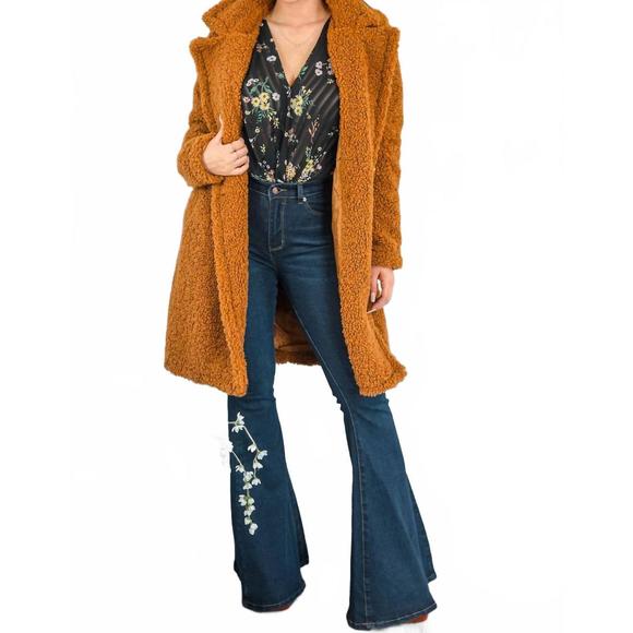 NEW SURELYMINE oh teddy baby faux fur teddy coat in camel - Picture 1 of 4